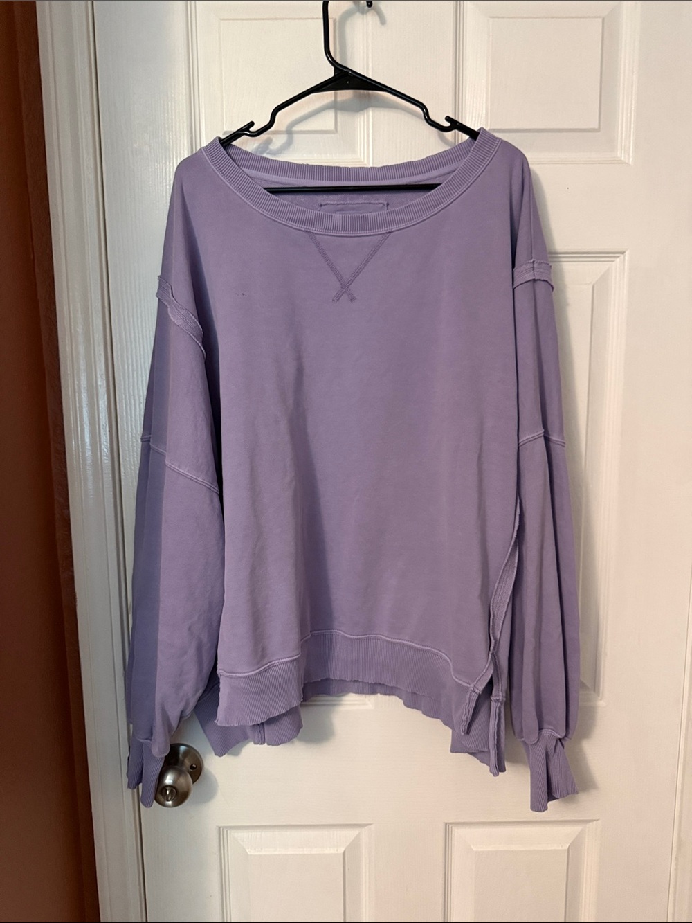 American Eagle Purple Oversized Pullover